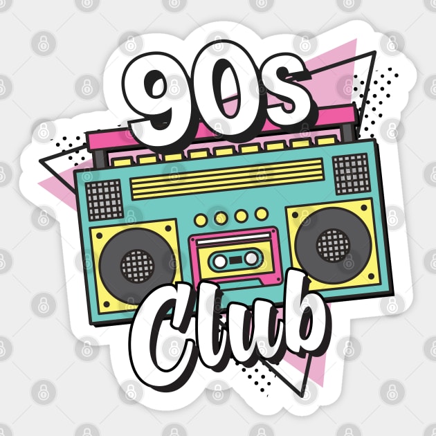 90s club Sticker by ArtStopCreative